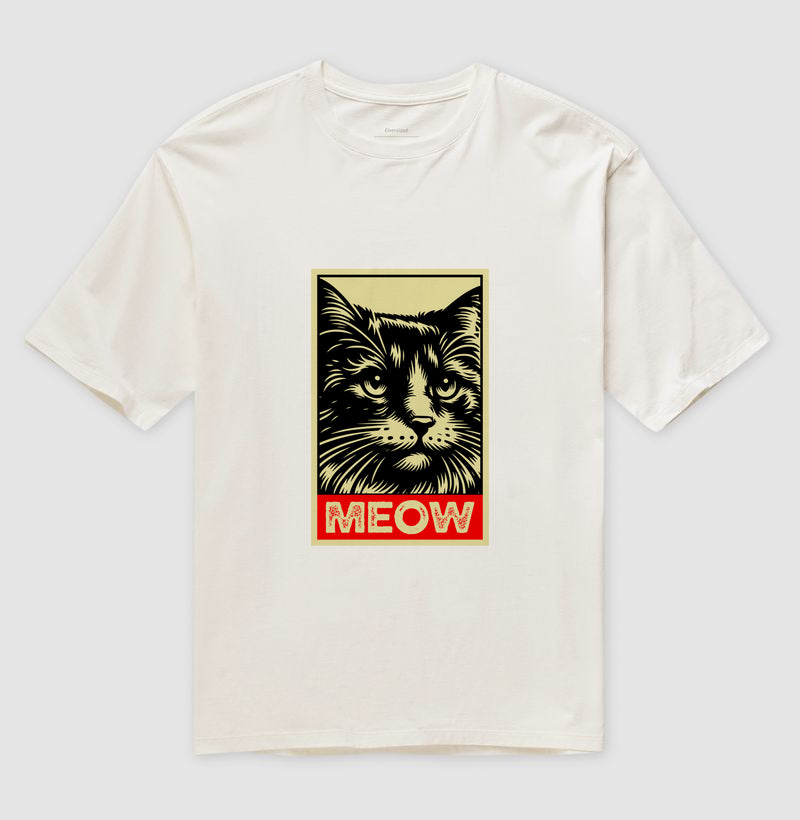 Camiseta oversized Meow