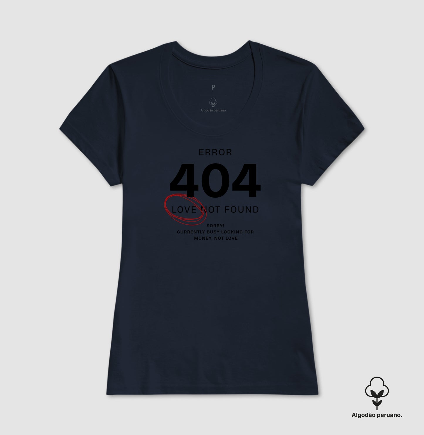 Camiseta premium 404 - Love not found