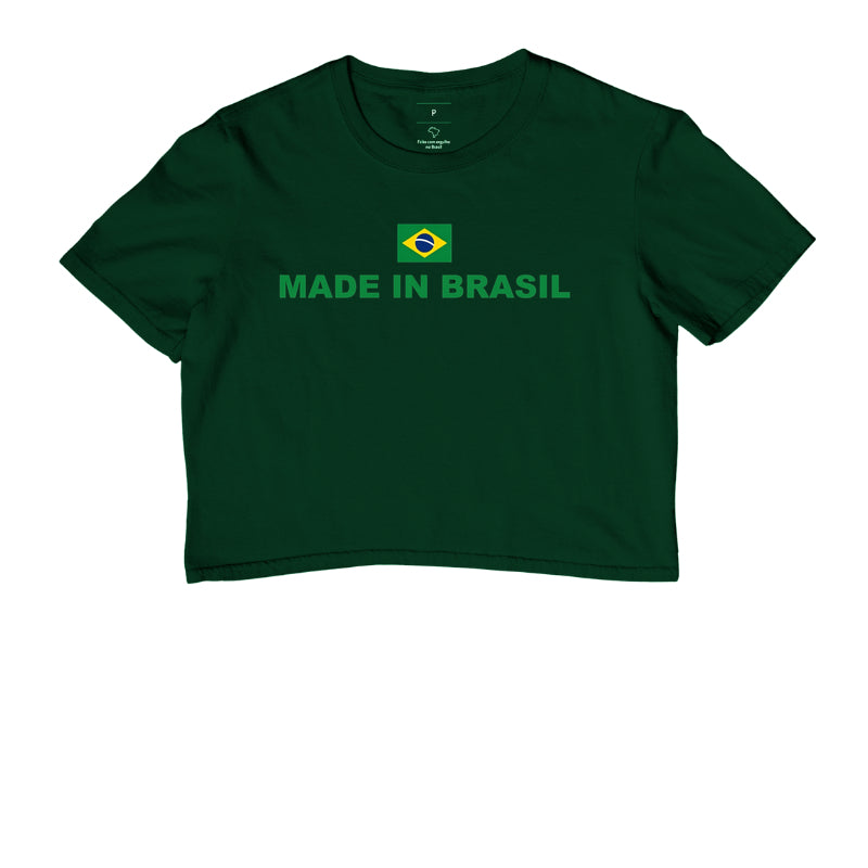 Camiseta Cropped Made In Brasil