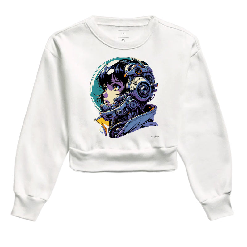 Moletom cropped astronauta futurista