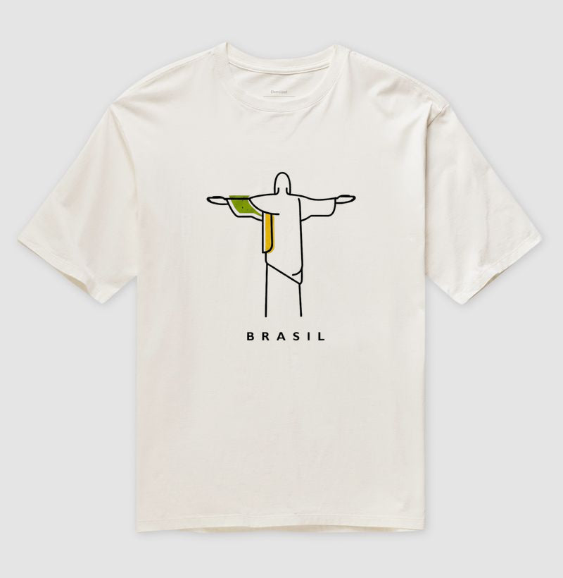 Camiseta Oversized Deus é Brasileiro
