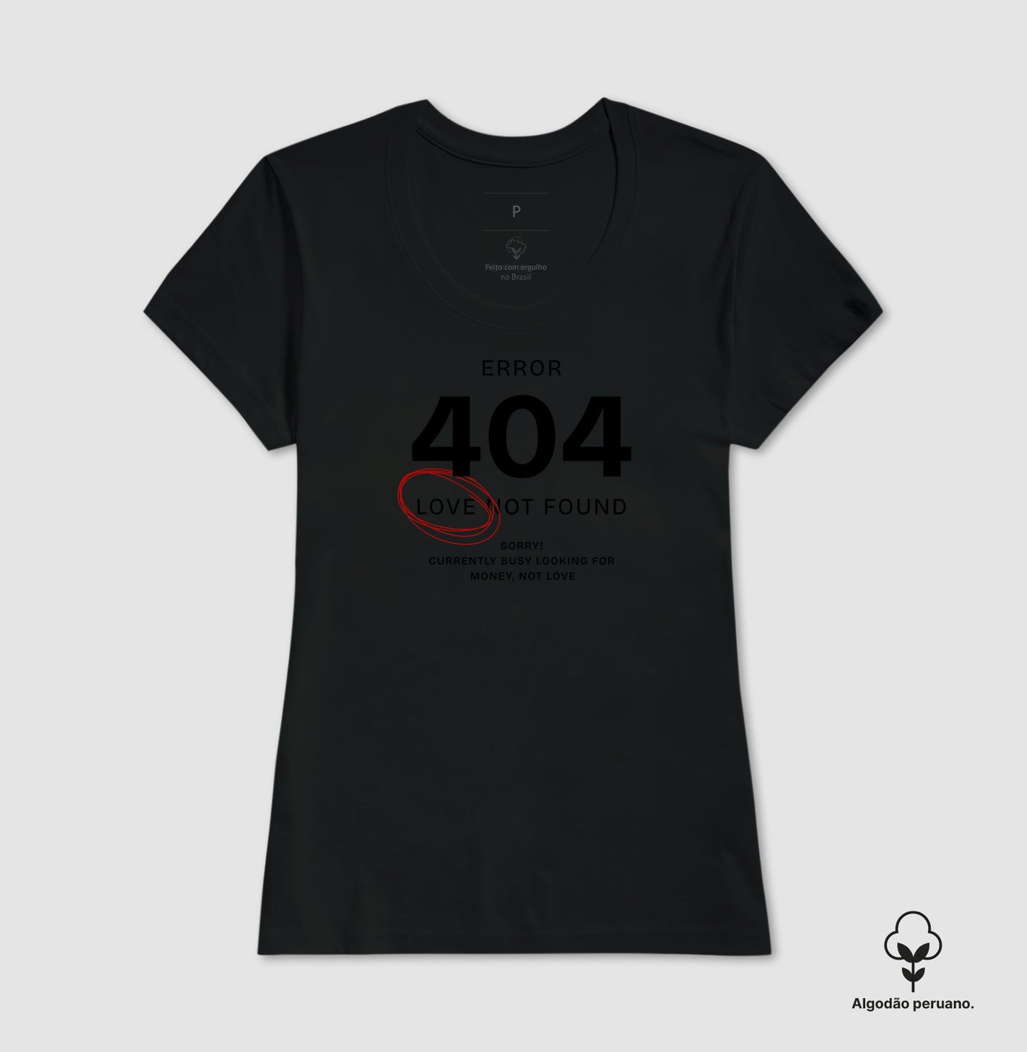 Camiseta premium 404 - Love not found