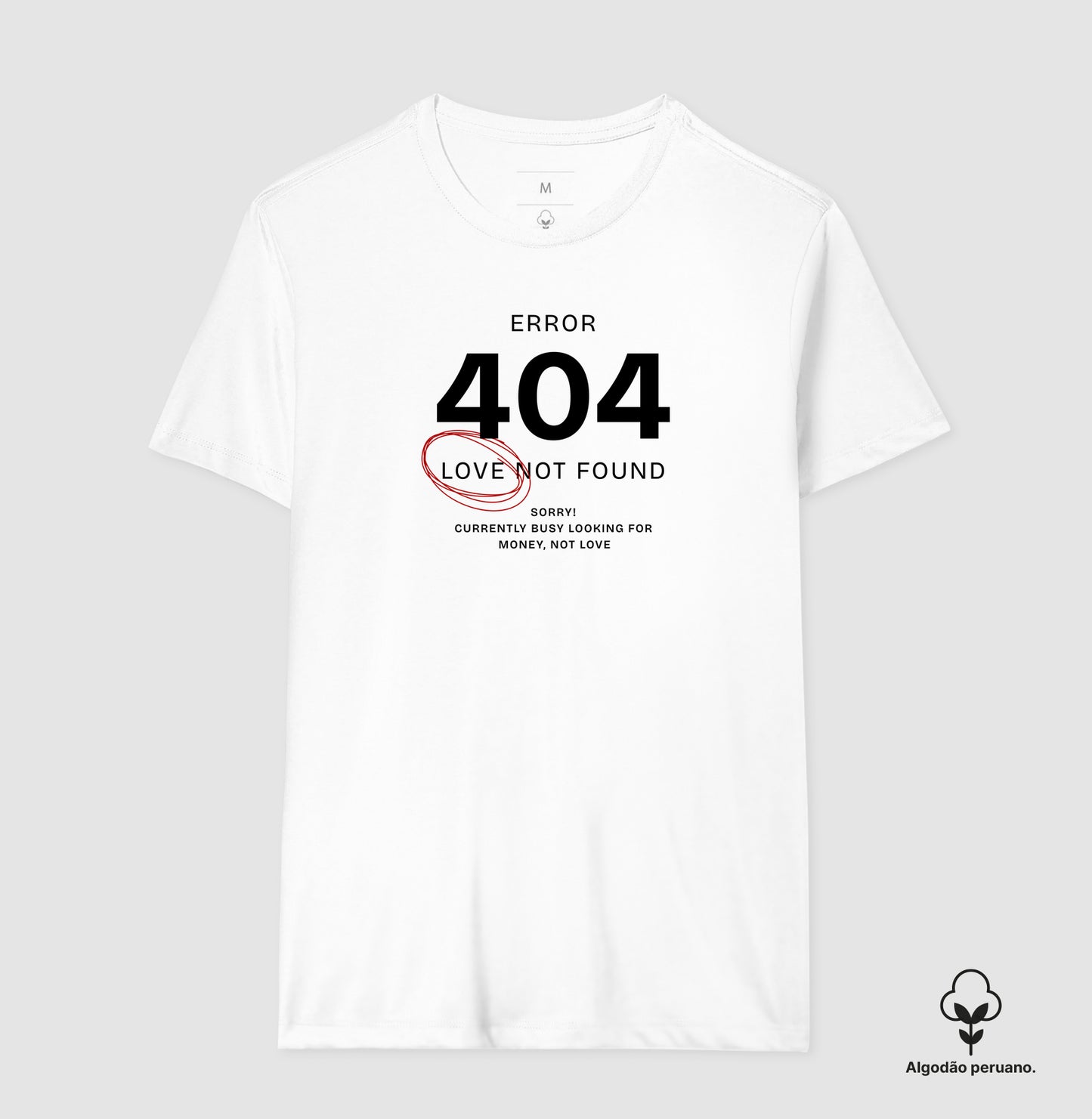 Camiseta premium 404 - Love not found