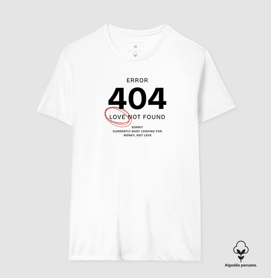 Camiseta premium 404 - Love not found