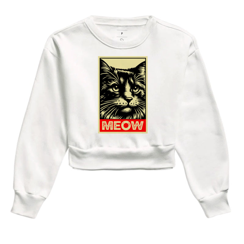Moletom cropped Meow