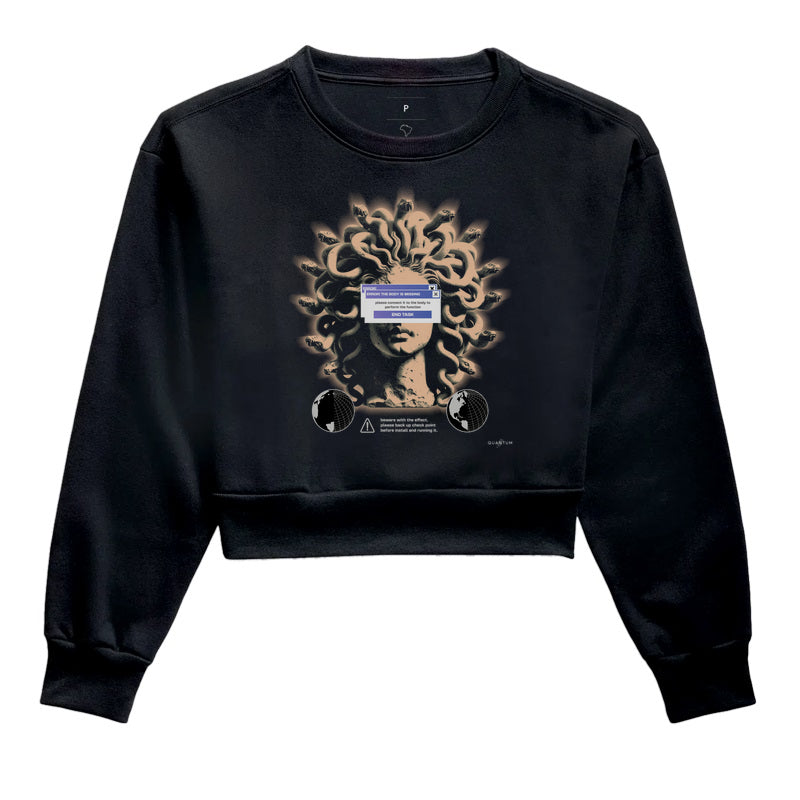 Moletom cropped Medusa