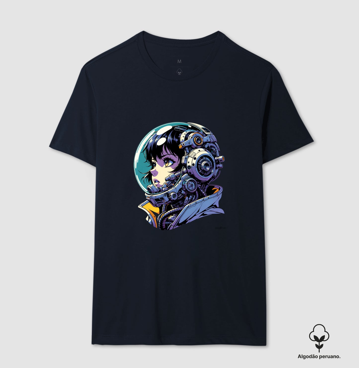 Camiseta premium astronauta futurista
