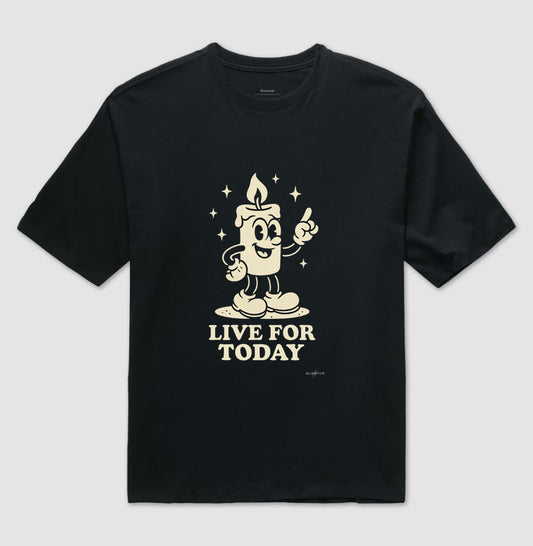 Camiseta oversized Live for today