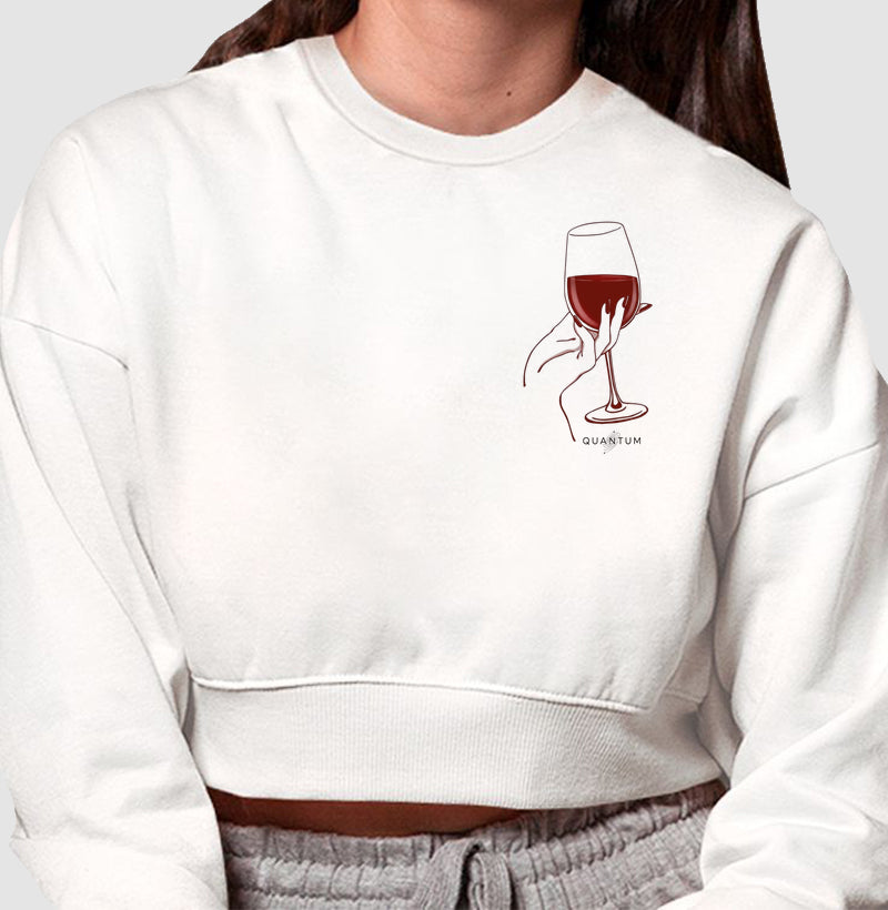 Moletom cropped Wine not?