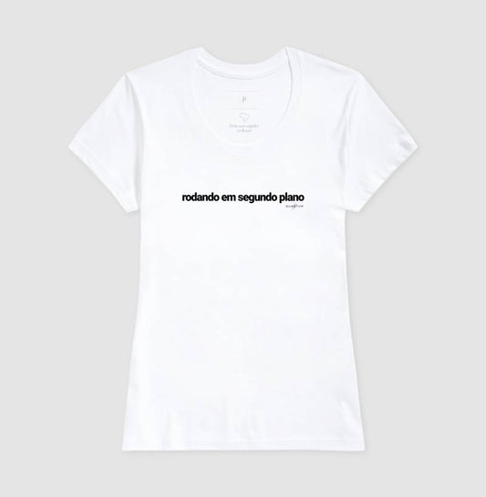 Camiseta tradicional Rodando em segundo plano