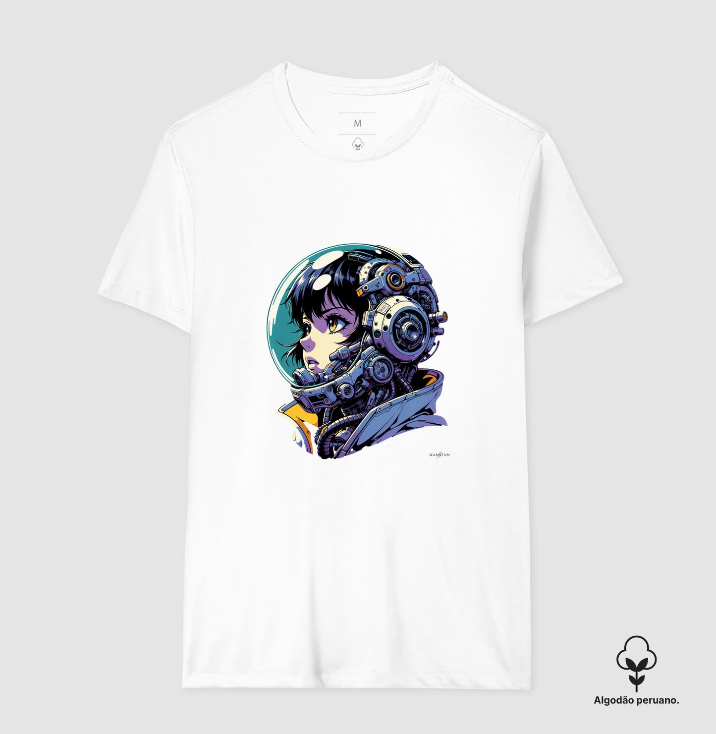 Camiseta premium astronauta futurista