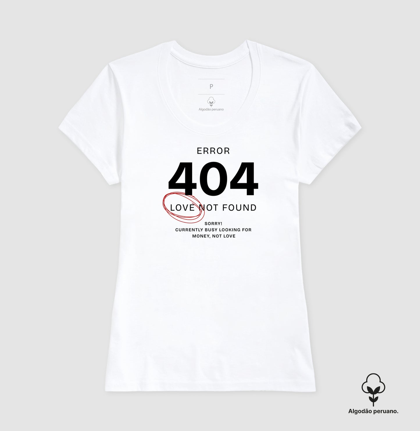 Camiseta premium 404 - Love not found