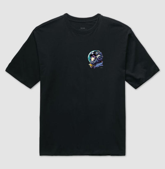Camiseta oversized Astronauta futurista