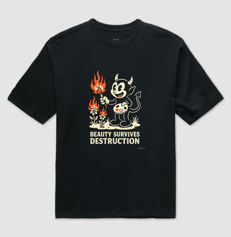 Camiseta oversized Beauty survives