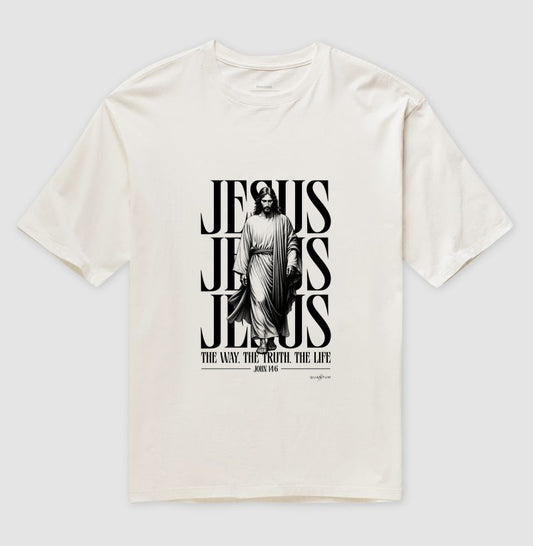 Camiseta oversized Jesus is the way