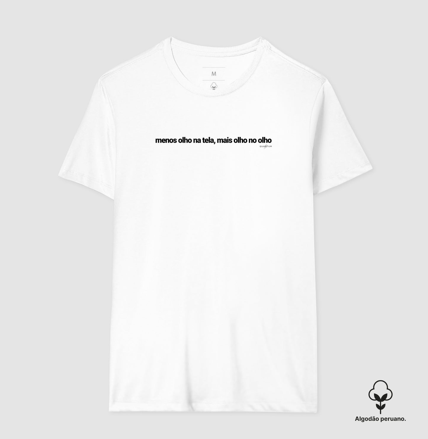 Camiseta premium Menos olho na tela, mais olho no olho