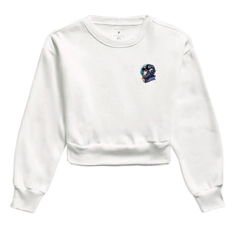 Moletom cropped Astronauta futurista