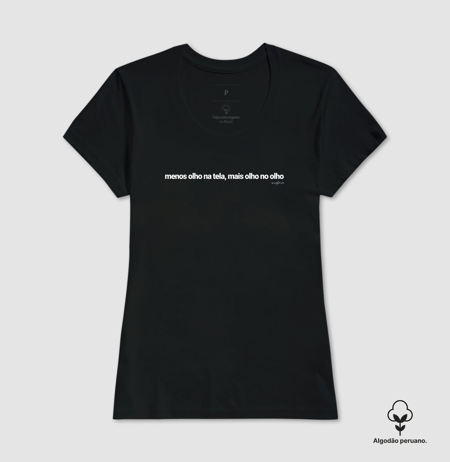Camiseta premium Menos olho na tela, mais olho no olho