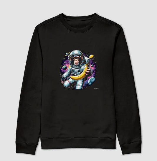 Moletom gola careca macaco espacial