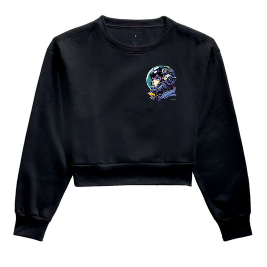 Moletom cropped Astronauta futurista
