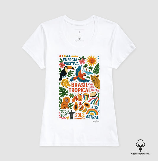 Camiseta Premium Brasil Tropical