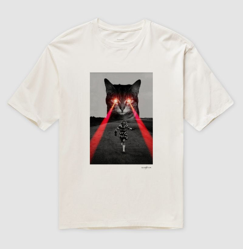 Camiseta Oversized Laser Cat