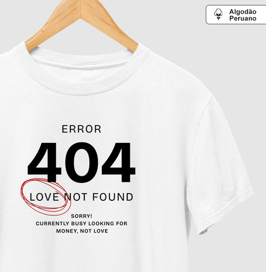 Camiseta premium 404 - Love not found