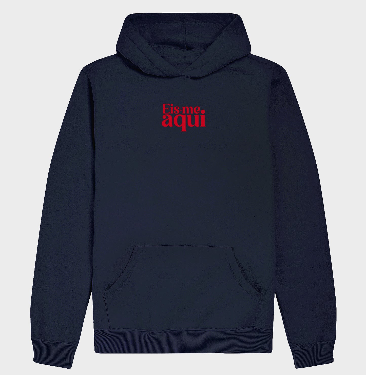 Moletom com capuz Eis-me aqui