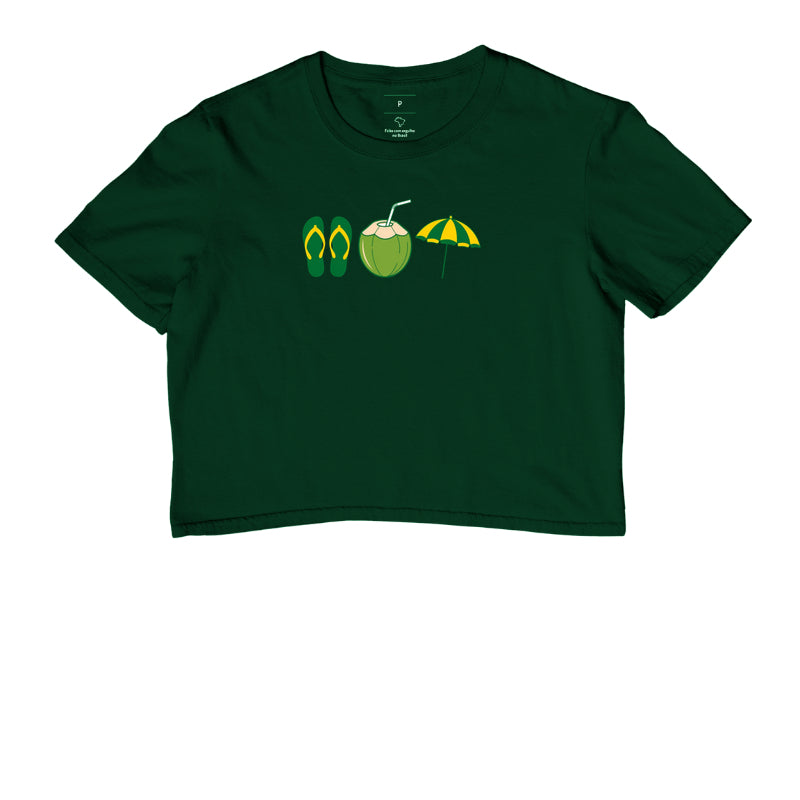 Camiseta Cropped Tropical