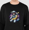 Moletom gola careca macaco espacial
