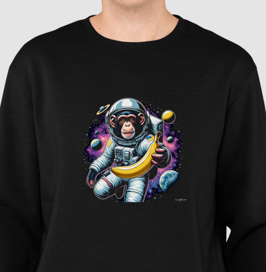 Moletom gola careca macaco espacial