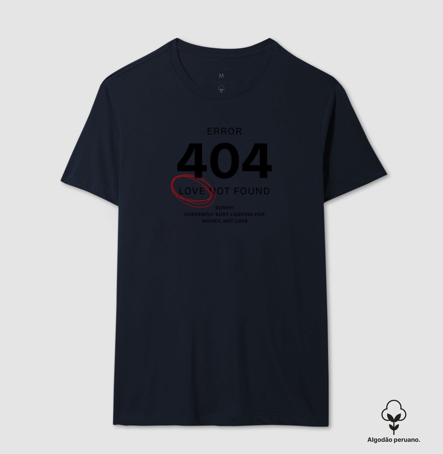 Camiseta premium 404 - Love not found