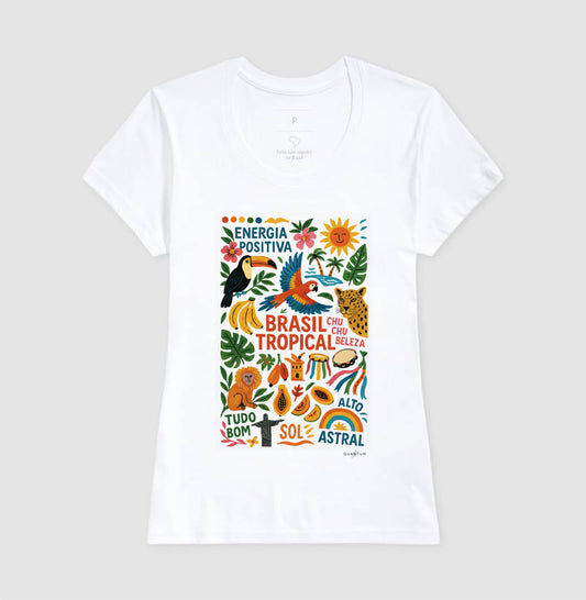 Camiseta Tradicional Brasil Tropical