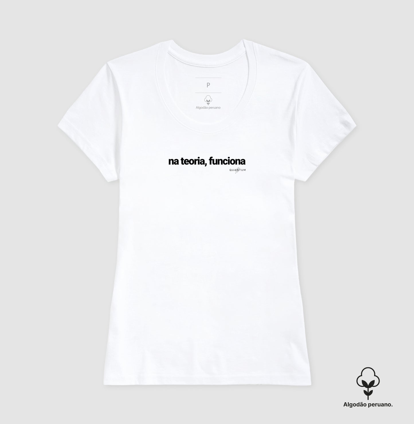 Camiseta premium Na teoria, funciona