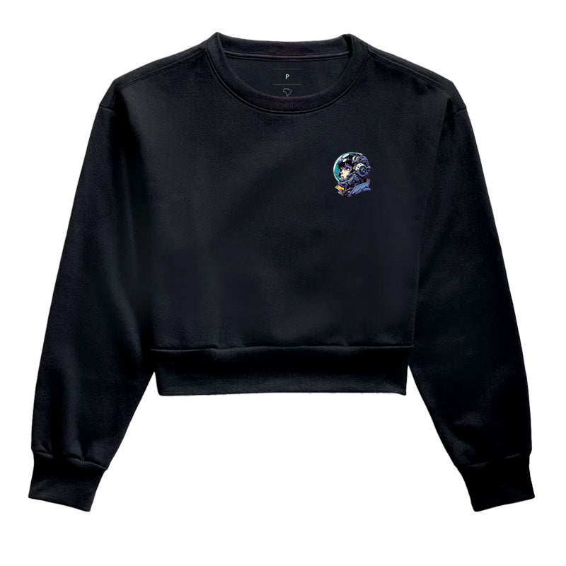 Moletom cropped Astronauta futurista