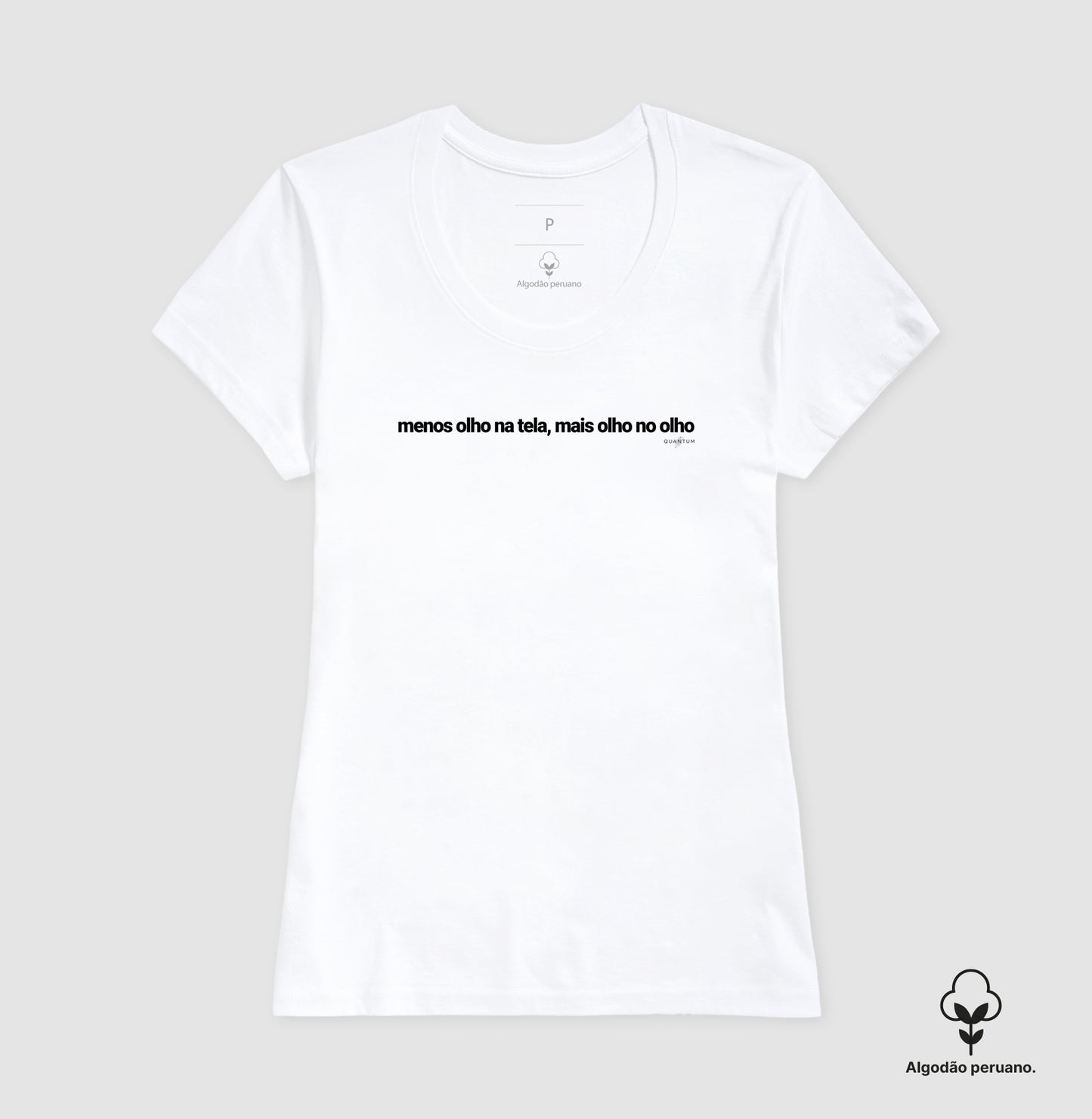 Camiseta premium Menos olho na tela, mais olho no olho