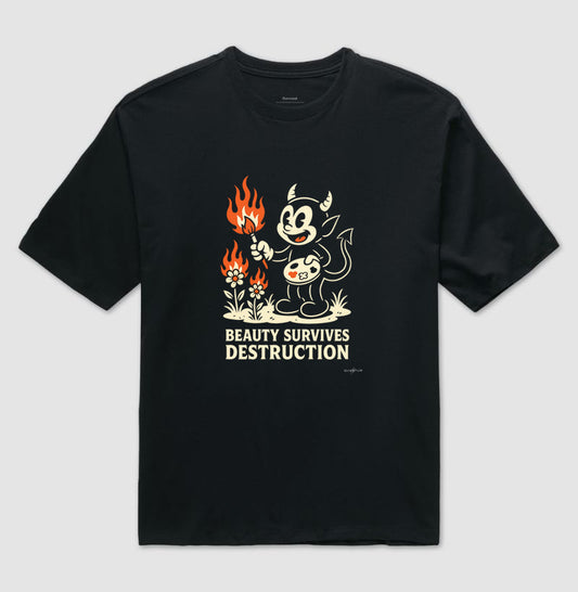 Camiseta oversized Beauty survives