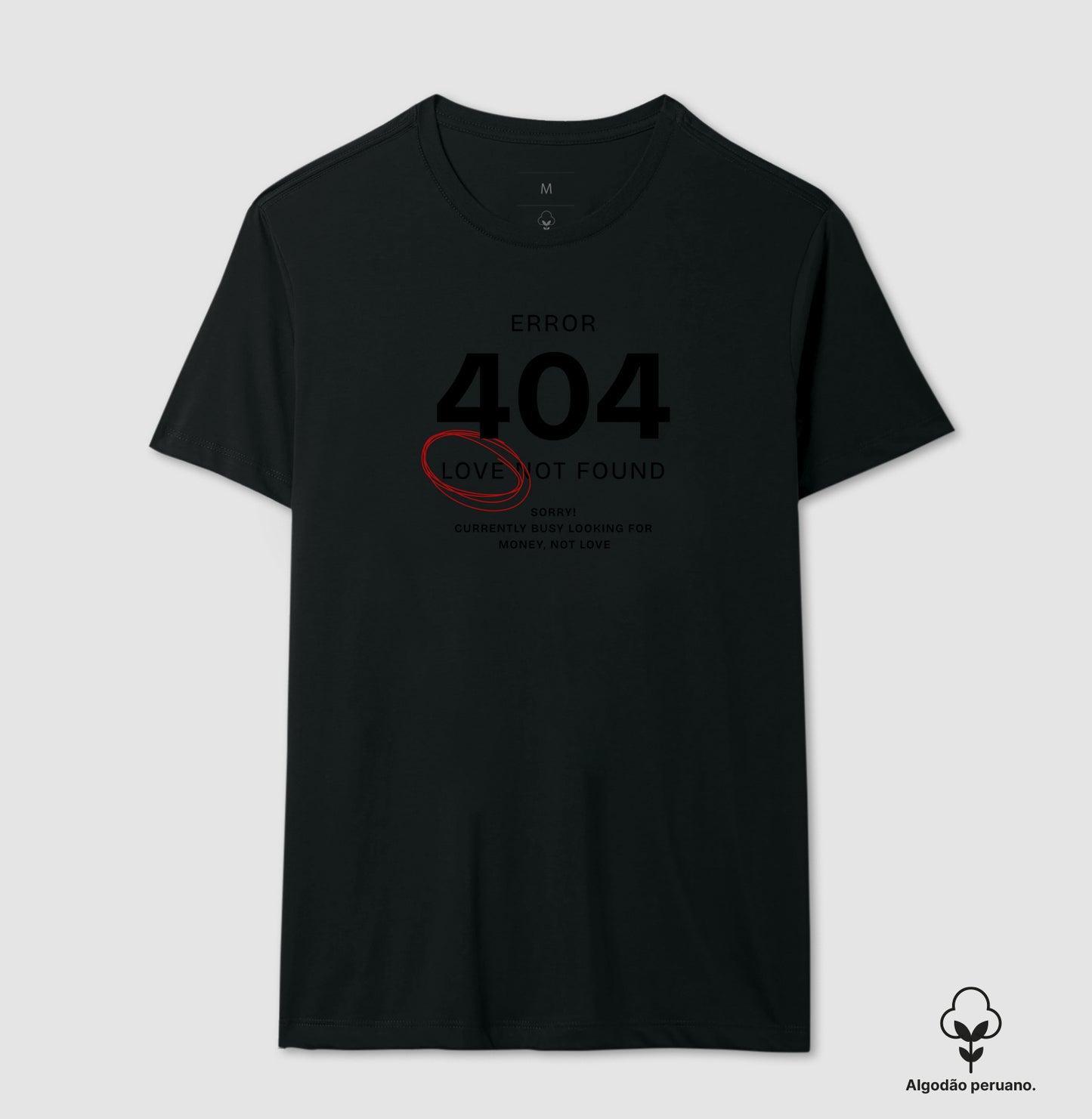 Camiseta premium 404 - Love not found