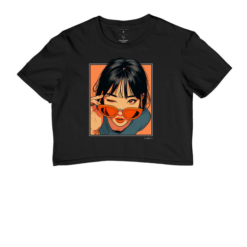 Camiseta cropped Wink