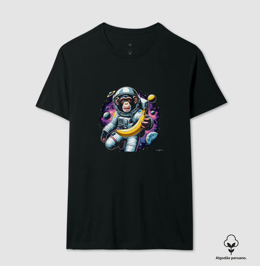 Camiseta premium macaco espacial
