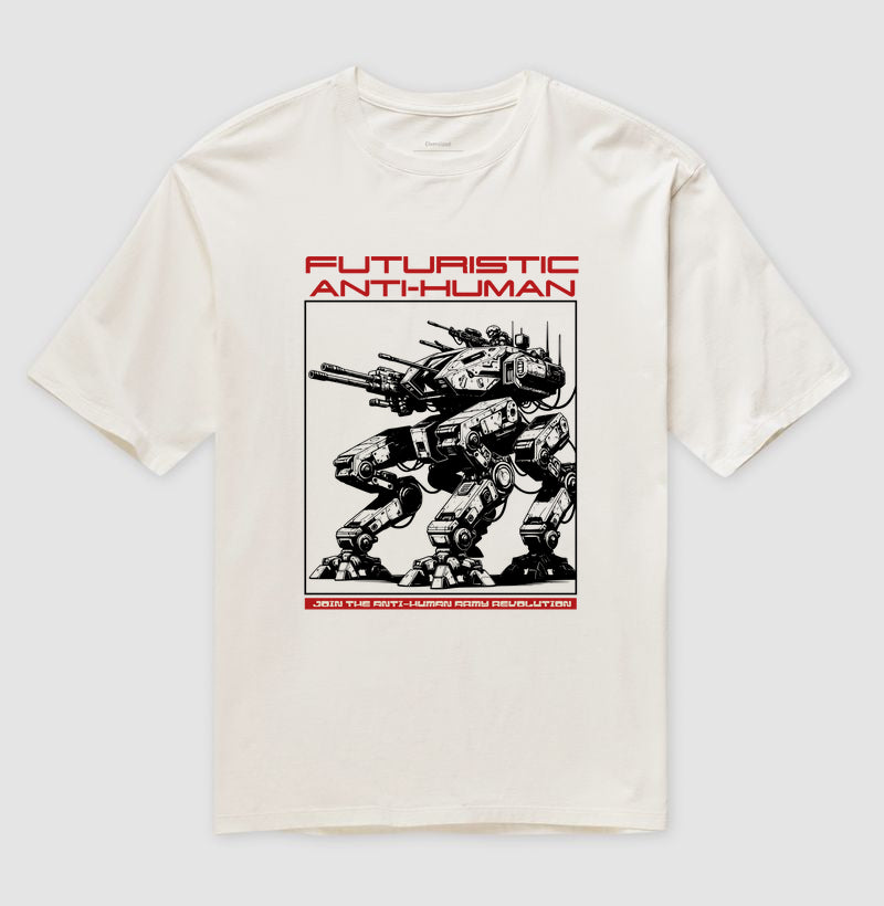 Camiseta oversized Futuristic Anti-Human