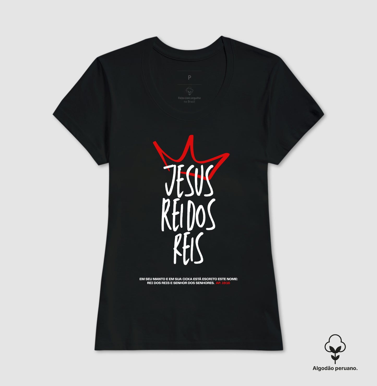Camiseta premium Jesus Rei dos Reis