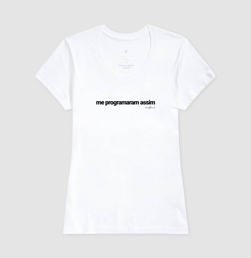 Camiseta tradicional Me programaram assim