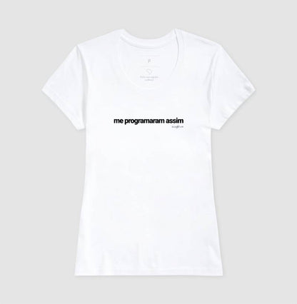 Camiseta tradicional Me programaram assim