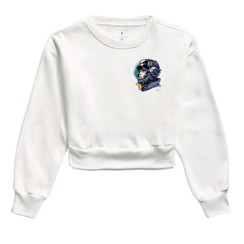 Moletom cropped Astronauta futurista