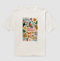 Camiseta Oversized Brasil Tropical