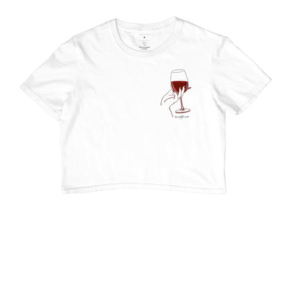 Camiseta cropped Wine not?
