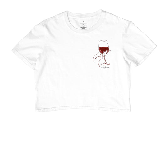 Camiseta cropped Wine not?