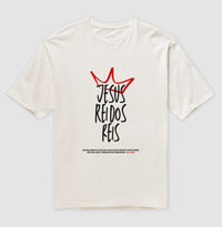 Camiseta oversized Jesus Rei dos Reis