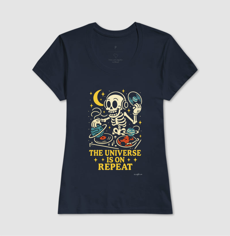 Camiseta tradicional The universe is on repeat